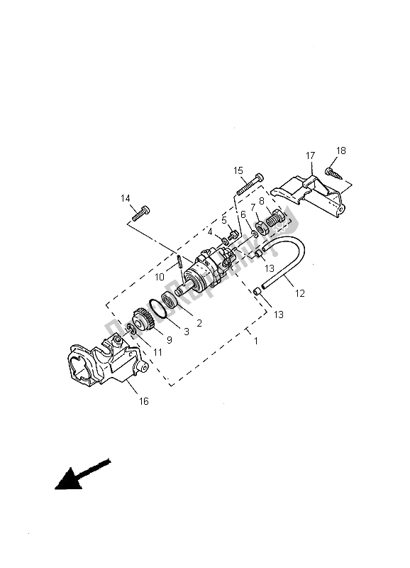 Tutte le parti per il Pompa Dell'olio del Yamaha PW 50 2000