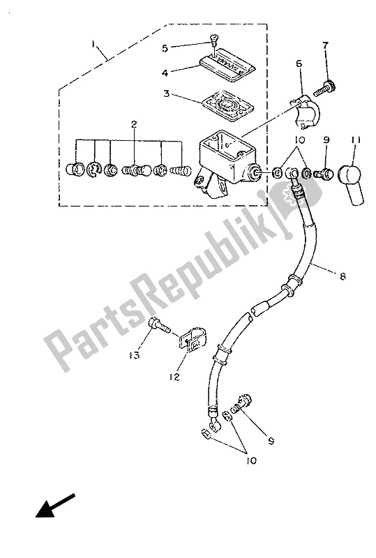 Todas las partes para Cilindro Maestro Delantero de Yamaha TZR 250 1989