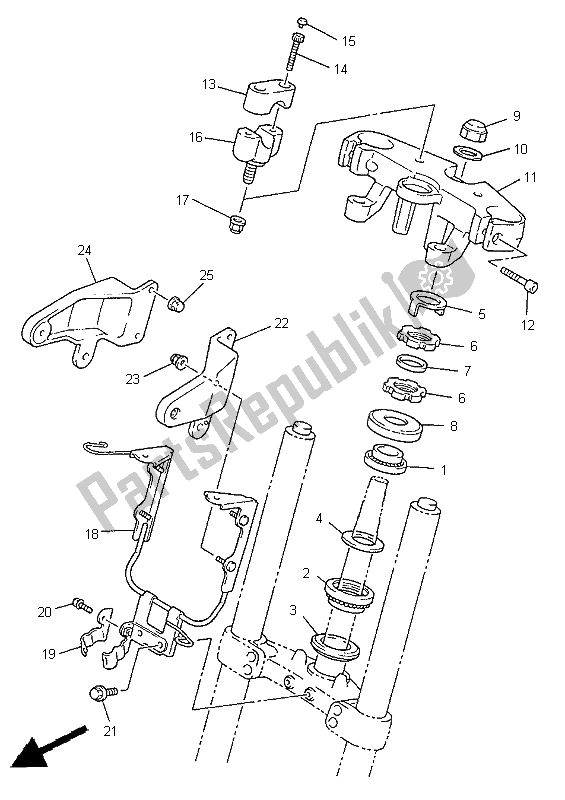 Toutes les pièces pour le Pilotage du Yamaha XJR 1200 1998