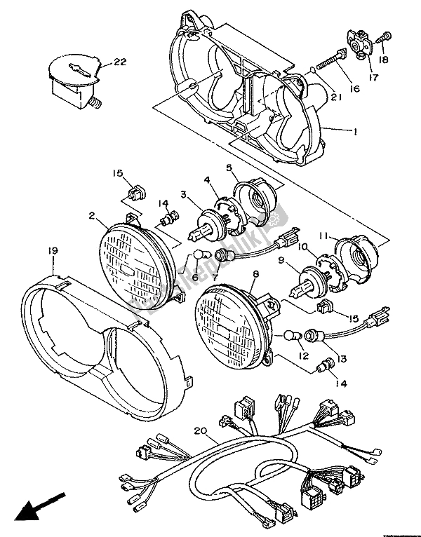 Todas las partes para Alternativo (metro-faro) de Yamaha XTZ 750 Supertenere 1990