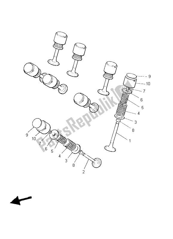 Todas las partes para Válvula de Yamaha XJR 1300 2006