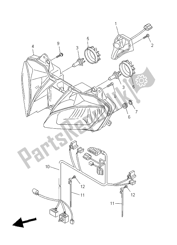 Alle onderdelen voor de Koplamp van de Yamaha YZF R6 600 2009