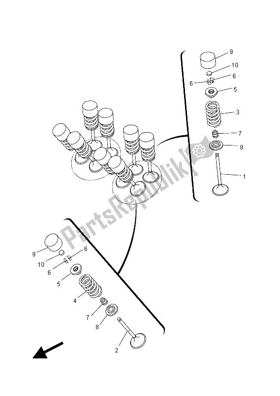 Toutes les pièces pour le Soupape du Yamaha MT-07 A 700 2015