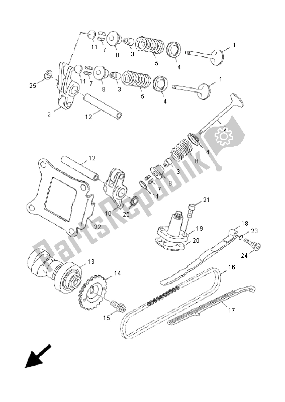 All parts for the Valve of the Yamaha YN 50F 4T Neos 2009