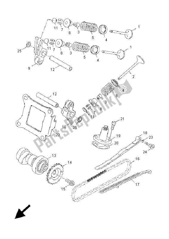 All parts for the Valve of the Yamaha YN 50F 4T Neos 2009