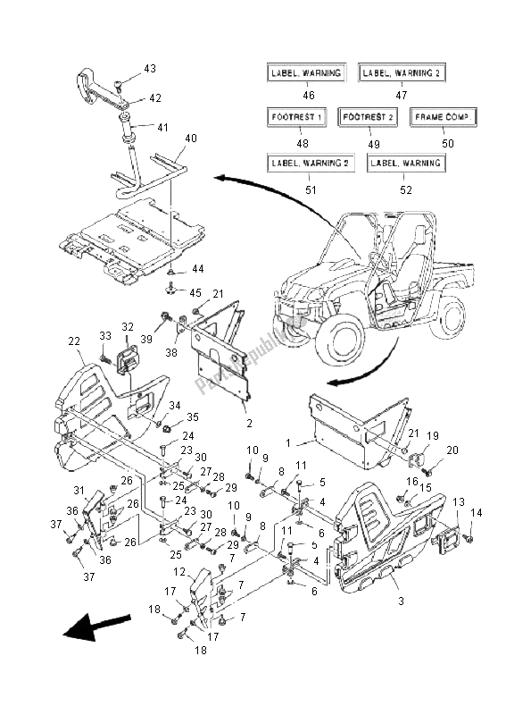 All parts for the Alternate 2 of the Yamaha YXR 450 FA Rhino 2006