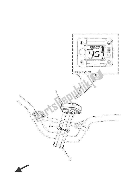 All parts for the Meter of the Yamaha NS 50N 2016