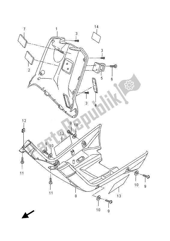 Tutte le parti per il Scudo Per Le Gambe del Yamaha CW 50 2013