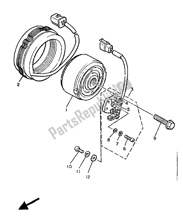 Todas las partes para Generador de Yamaha FZ 600 1986