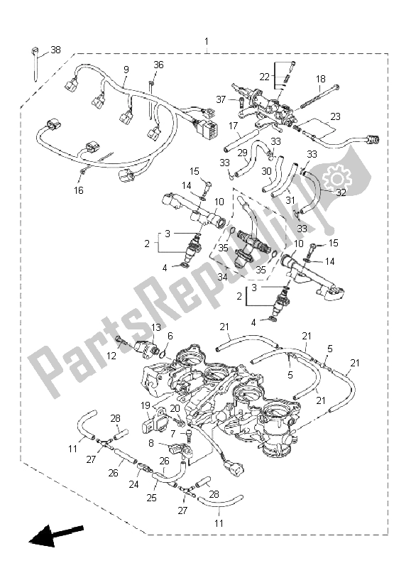 Tutte le parti per il Immissione 2 del Yamaha FZ8 NA 800 2011