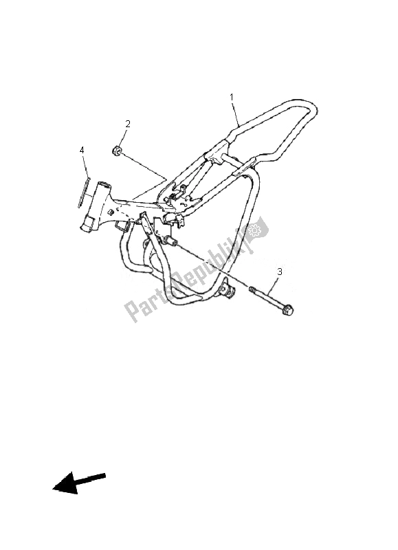 All parts for the Frame of the Yamaha PW 50 2010