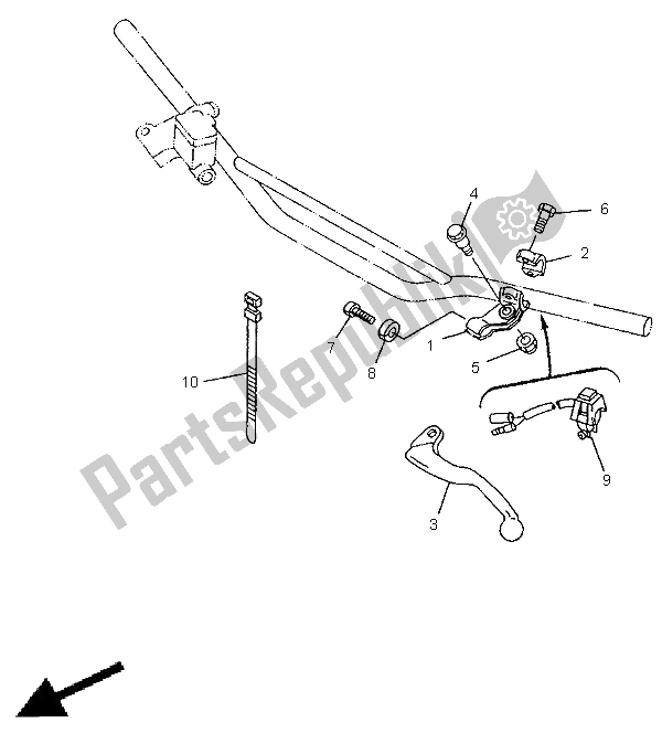 Todas las partes para Interruptor De Palanca Y Palanca de Yamaha YZ 250 1999