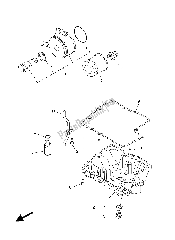 Tutte le parti per il Filtro Olio del Yamaha FZ1 S 1000 2012