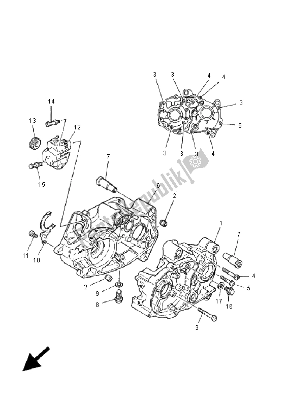 Todas as partes de Bloco Do Motor do Yamaha PW 80 2001