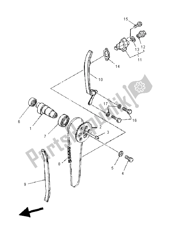 All parts for the Camshaft & Chain of the Yamaha YFM 350X Warrior 2001