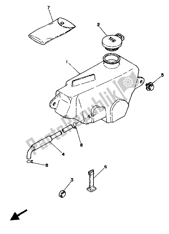 Toutes les pièces pour le Cuve à Mazout du Yamaha PW 80 1993