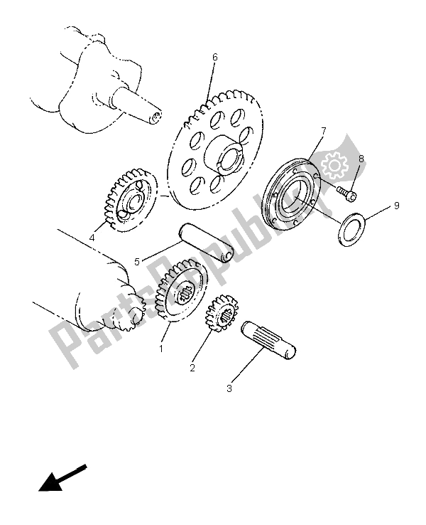 Toutes les pièces pour le Embrayage De Démarrage du Yamaha XVZ 1300 Royalstar 1996