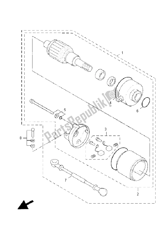 Todas las partes para Motor De Arranque de Yamaha XC 125 Cygnus X 2008