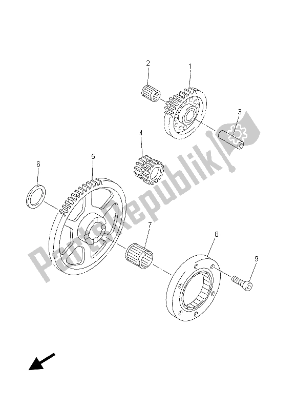 Todas las partes para Embrague De Arranque de Yamaha WR 450F 2003