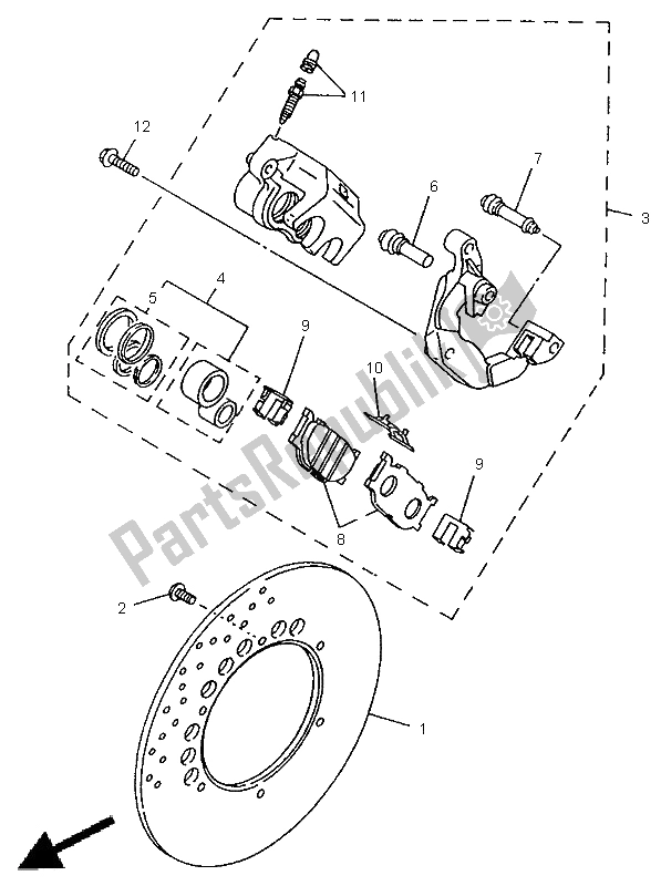 Todas las partes para Freno Frontal de Yamaha XV 535 Virago 1998