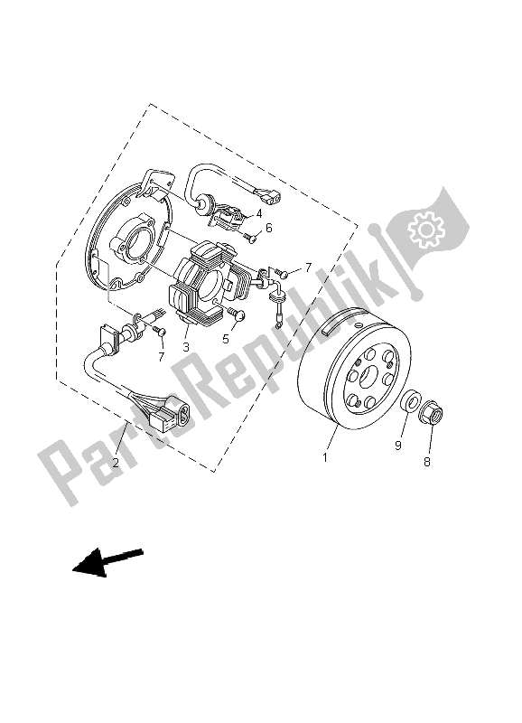 Tutte le parti per il Generatore del Yamaha DT 125R 2002