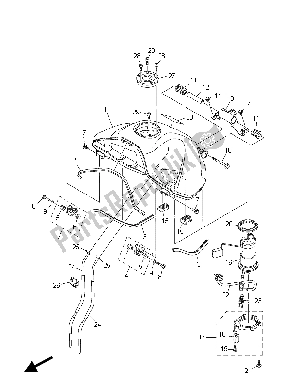 Wszystkie części do Zbiornik Paliwa (mnm3) Yamaha XT 1200 ZE 2015