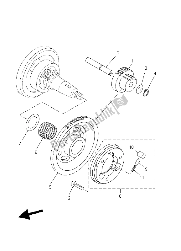 Tutte le parti per il Frizione Di Avviamento del Yamaha WR 125R 2009