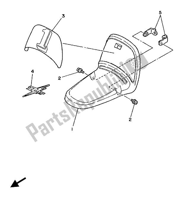 Tutte le parti per il Parafango del Yamaha PW 50 1988