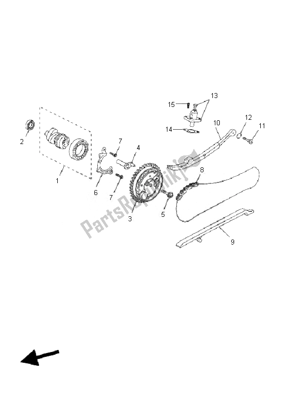 Tutte le parti per il Albero A Camme E Catena del Yamaha YP 125R X MAX 2010