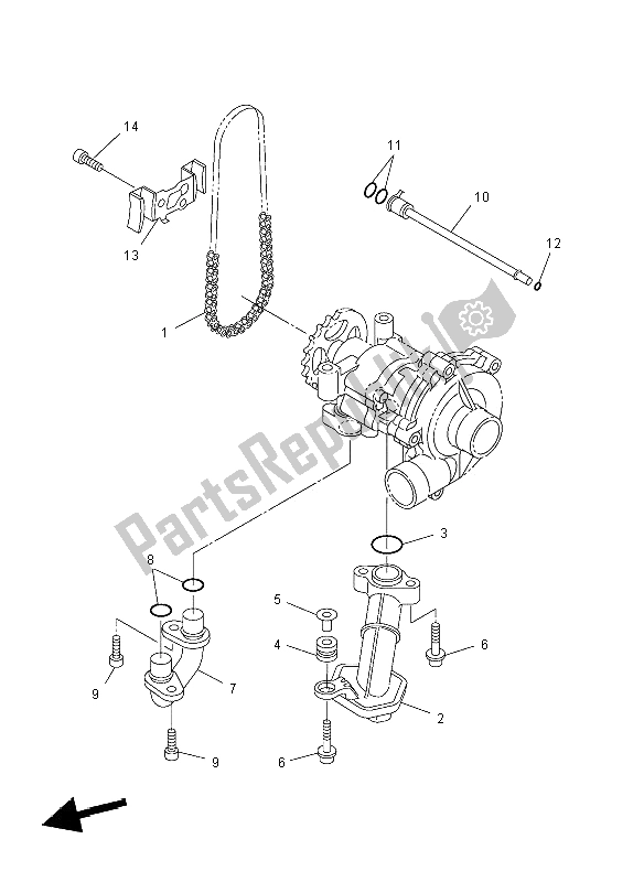 Todas las partes para Bomba De Aceite de Yamaha FZ8 N 800 2012