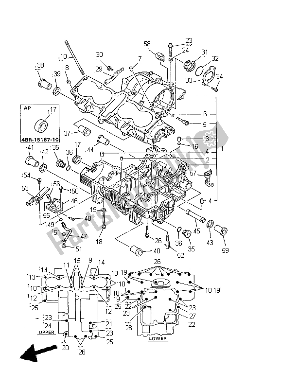 Alle onderdelen voor de Carter van de Yamaha XJ 600N 2002