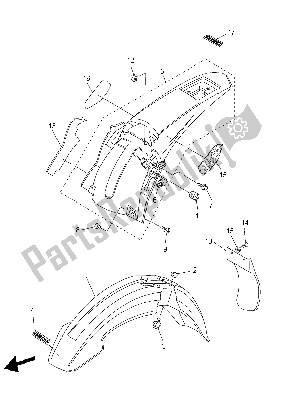 Toutes les pièces pour le Aile du Yamaha WR 250F 2004