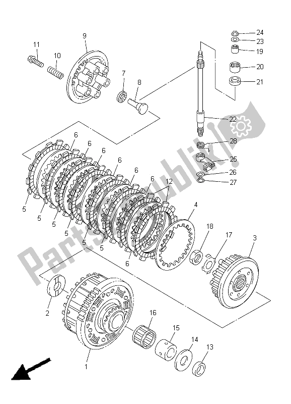 Tutte le parti per il Frizione del Yamaha YZF R6 600 2005