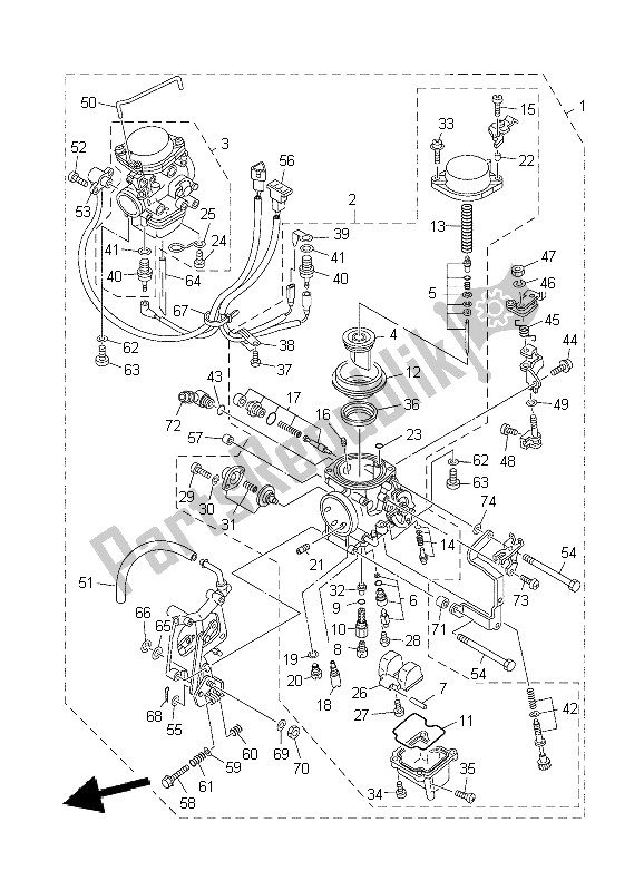 Todas las partes para Carburador de Yamaha XVS 1100 Dragstar 2002