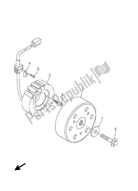 All parts for the Generator of the Yamaha FZS 1000 S Fazer 2003