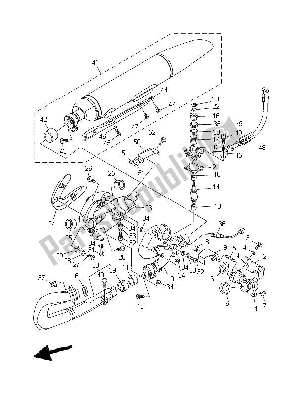 Todas las partes para Cansada de Yamaha XV 1900A Midnighst Star 2009