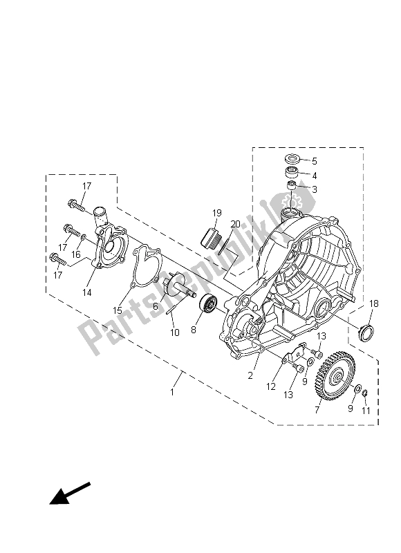 Todas las partes para Bomba De Agua de Yamaha YZF R3A 300 2015