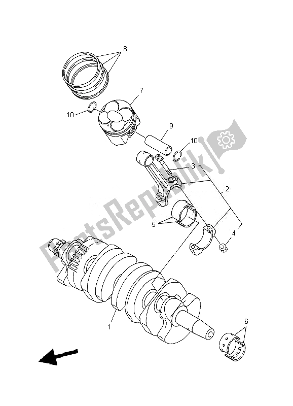 Tutte le parti per il Albero Motore E Pistone del Yamaha YZF R6 600 2007