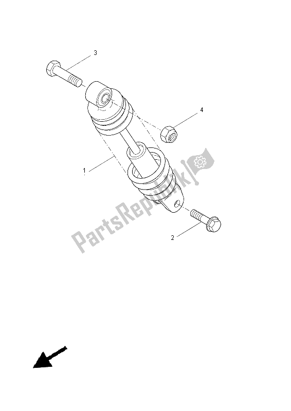 All parts for the Rear Suspension of the Yamaha CS 50M 2015