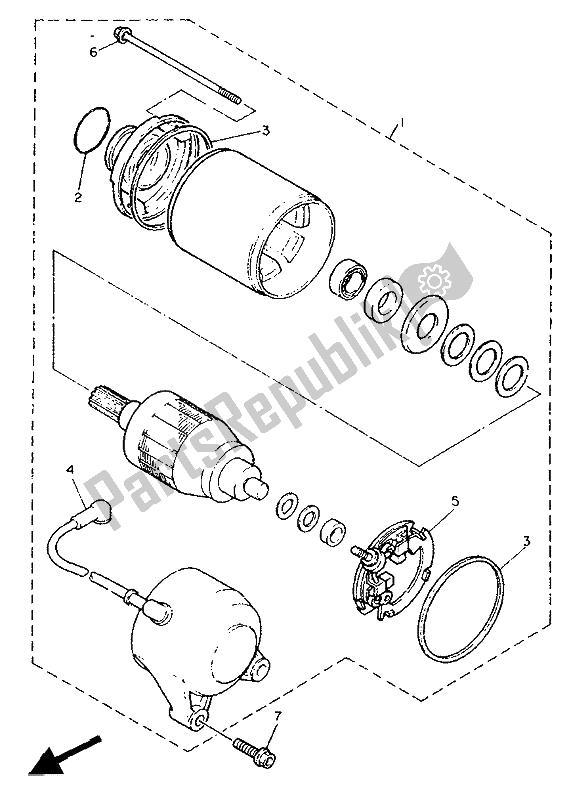 Todas las partes para Motor De Arranque de Yamaha FZ 750 Genesis 1991