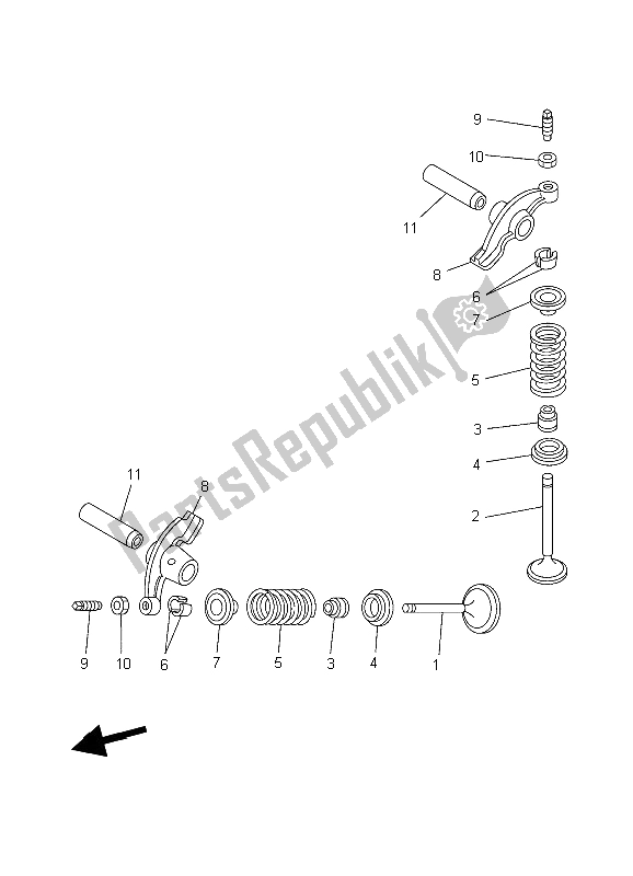 All parts for the Valve of the Yamaha TT R 125E SW LW 2006