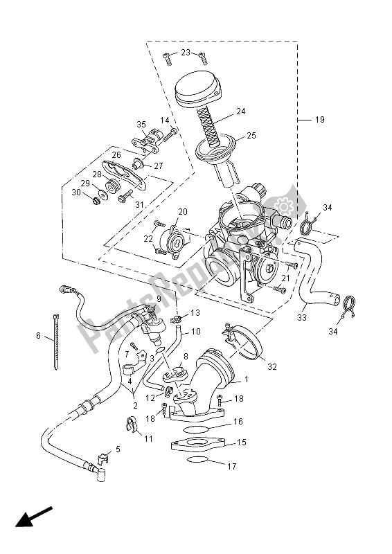 Tutte le parti per il Presa del Yamaha YP 250R X MAX 2012