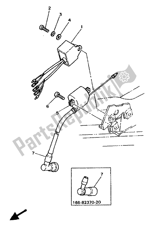 All parts for the Electrical 1 of the Yamaha PW 80 1993