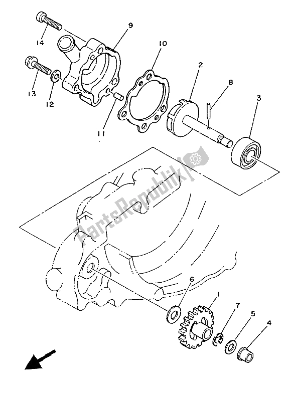 Todas as partes de Bomba D'água do Yamaha YZ 250 1986