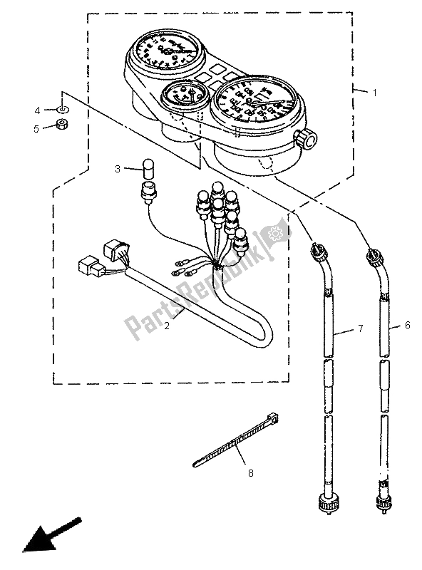 Todas as partes de Metro do Yamaha TDR 125 1996