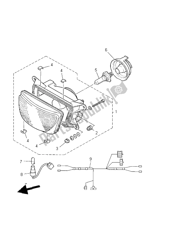 Tutte le parti per il Faro del Yamaha XJ 600S Diversion 2002