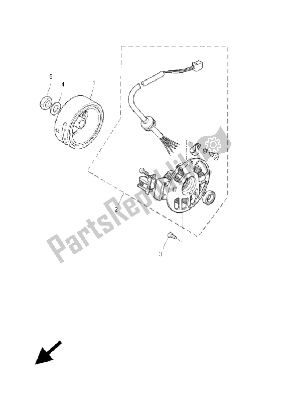 All parts for the Generator of the Yamaha YH 50 WHY 2006