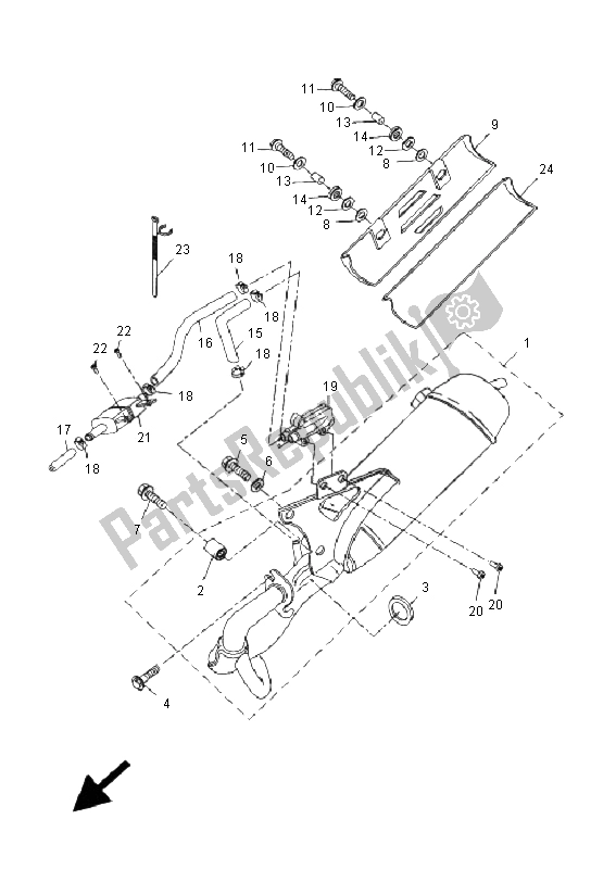 Toutes les pièces pour le échappement du Yamaha EW 50 Slider 2005