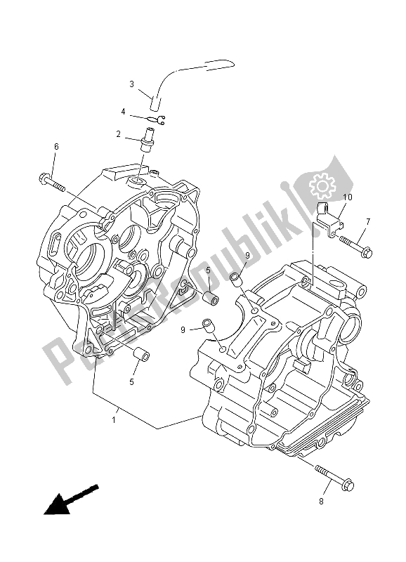 All parts for the Crankcase of the Yamaha TT R 125 SW 2000