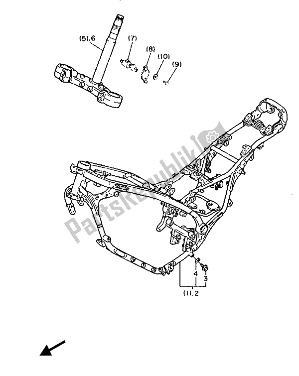 All parts for the Alternate (chassis) (for No) of the Yamaha FZX 750 1987